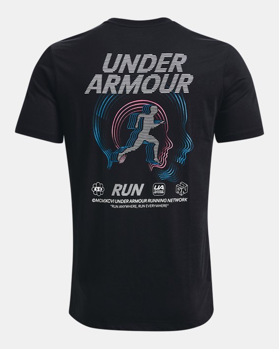 男士UA Run Anywhere短袖T恤, Black, pdpMainDesktop image number 5